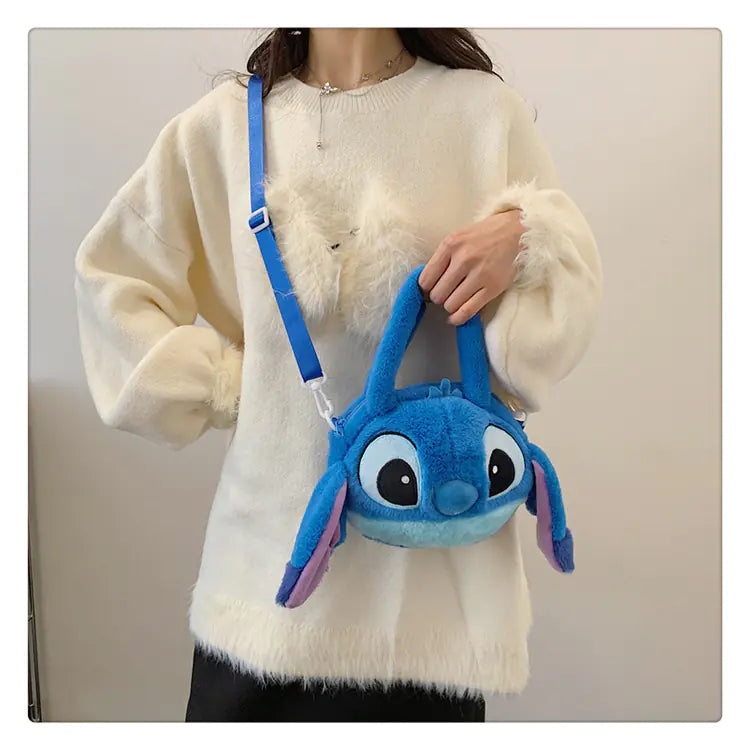 Stitch Plush Shoulder Bag - Korean Style Crossbody Bag