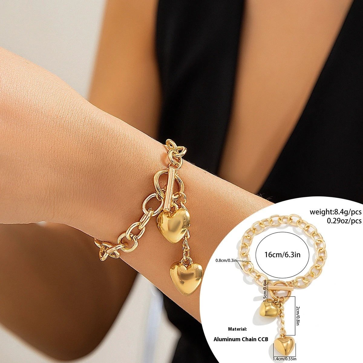 Thick Chain Lock and Key Pendant Necklace - Trendy Fashion Jewelry