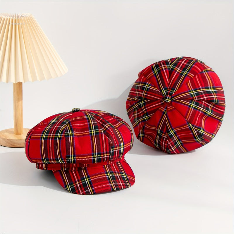 Retro British Style Lightweight Octagonal Brimmed Hat