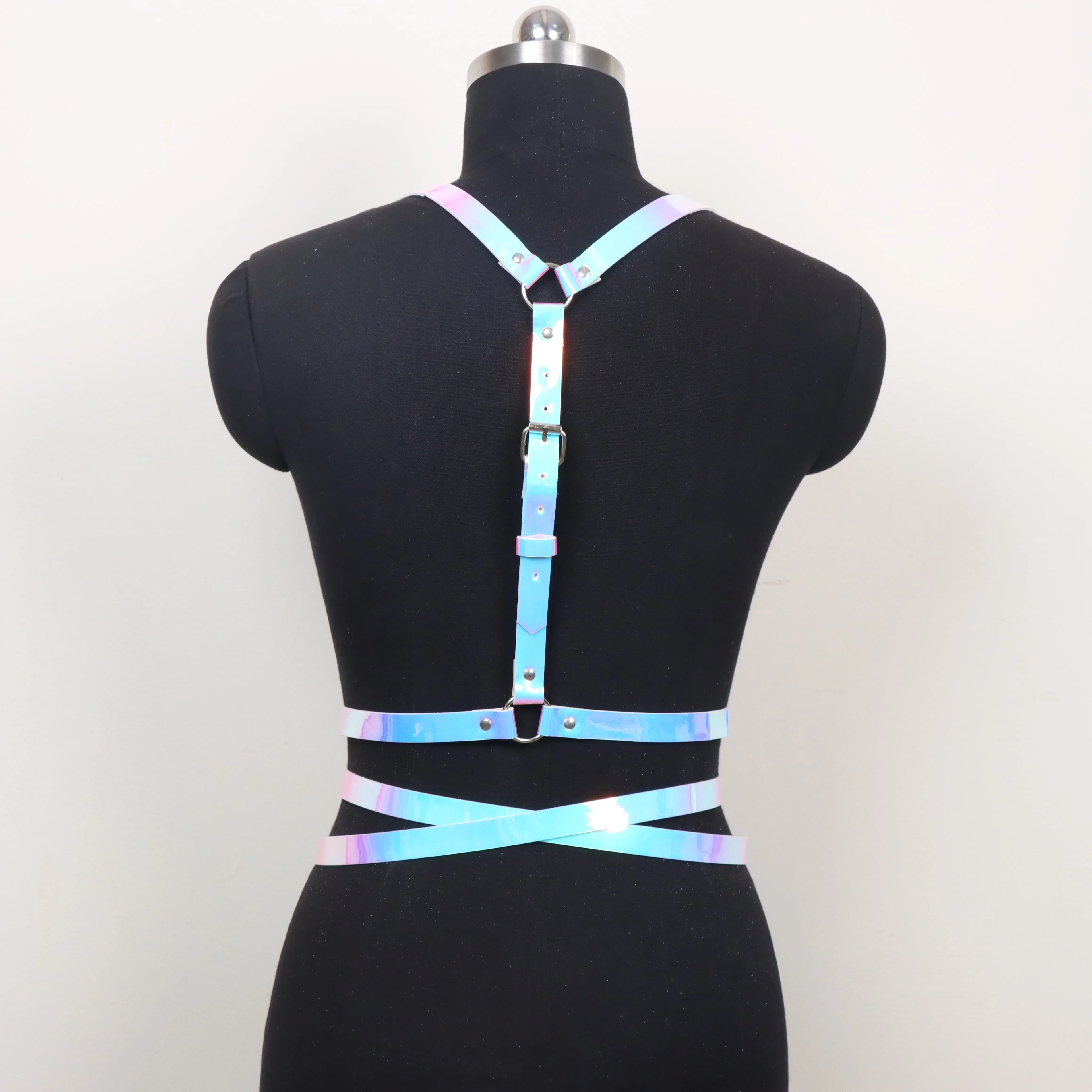 Women's Accessories Corset Waist Belt Harness Fashion Luxury Female Belt Goth Gothic Faux Leather Harness Belt Chain Belt