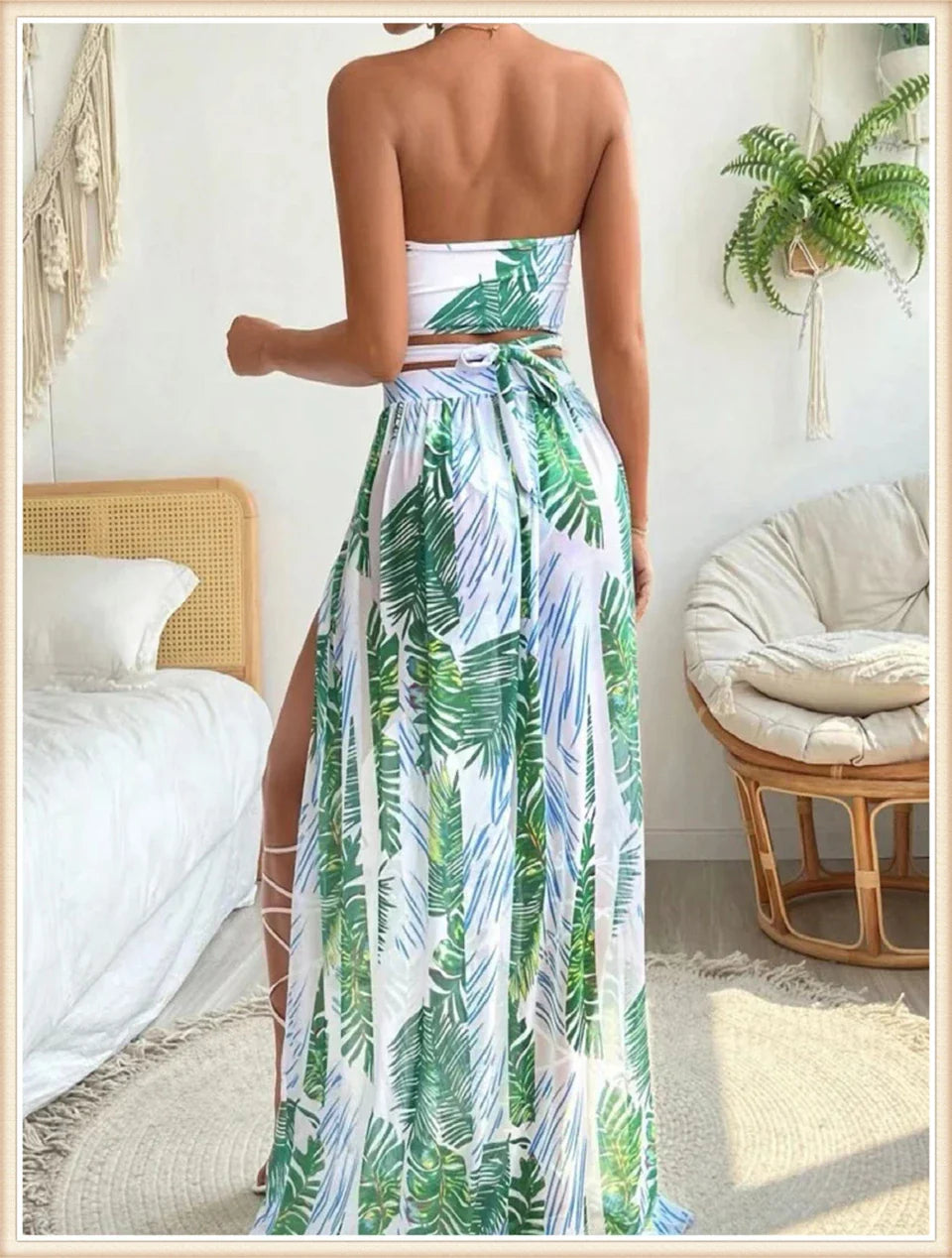 3 Pieces Tie Dye Cross Bikini 2025 Women Sexy Halter Swimsuit & Cover Up Pants Swimwear Bathers Bathing Swimming Suit Beachwear