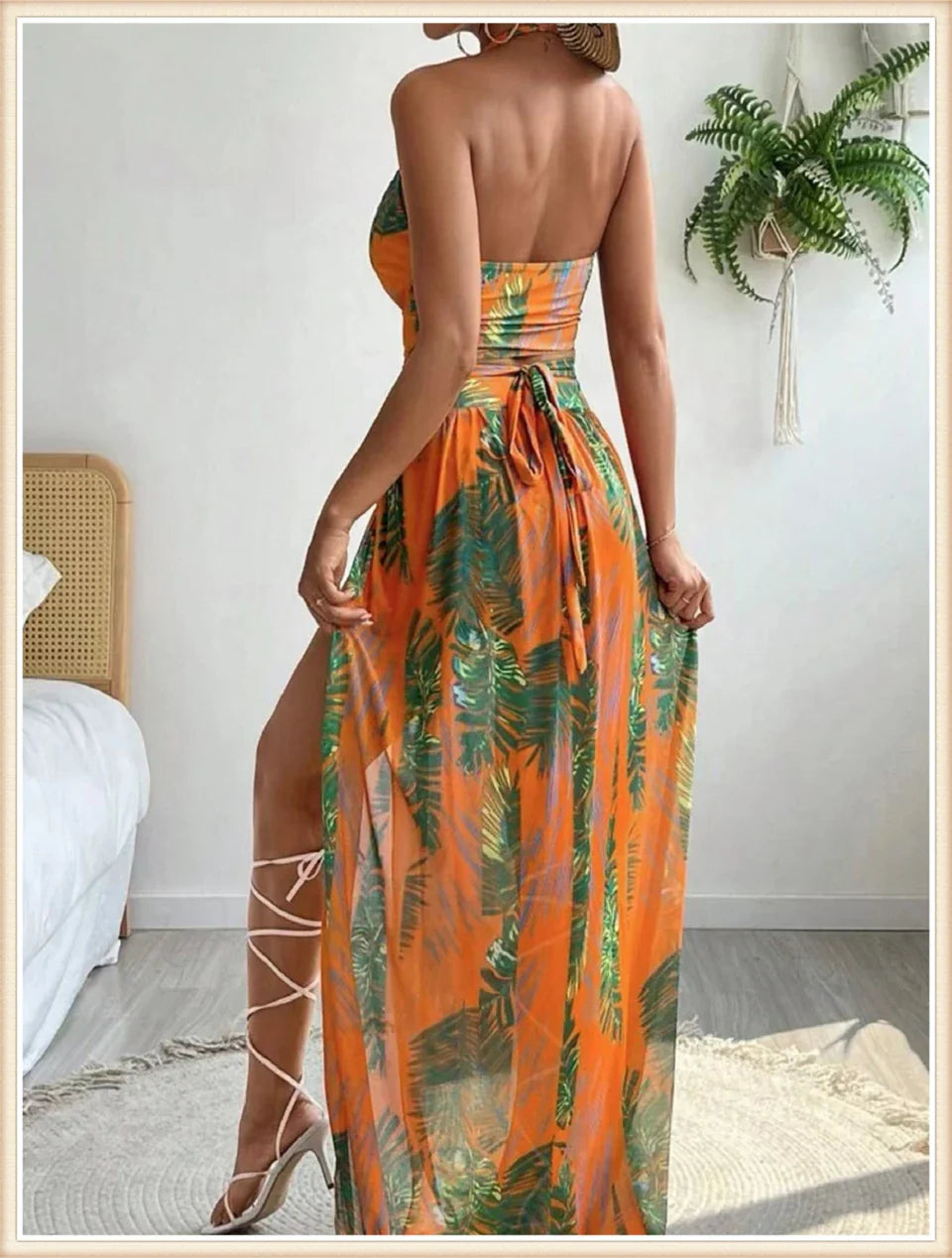 3 Pieces Tie Dye Cross Bikini 2025 Women Sexy Halter Swimsuit & Cover Up Pants Swimwear Bathers Bathing Swimming Suit Beachwear