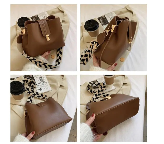 Fashionable Women's Bucket Bag - Korean Style Crossbody