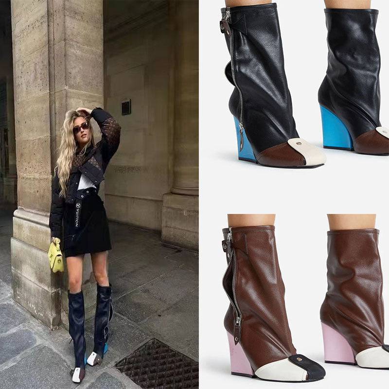 High Heel Short Tube Boots Women's Shoes In Autumn And Winter