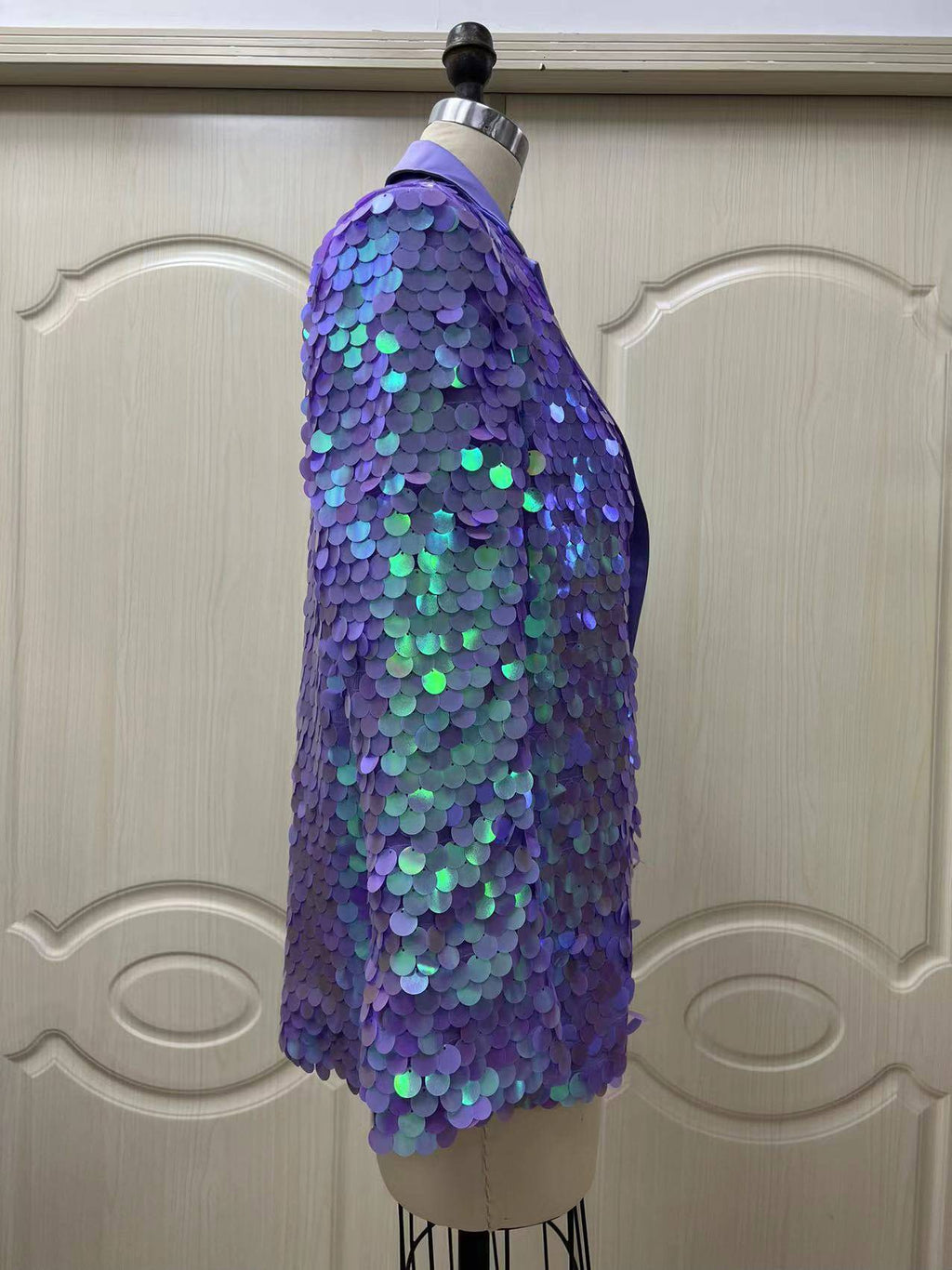 Loose Sequin Fashion Suit Top High Dinner Party Temperament Coat