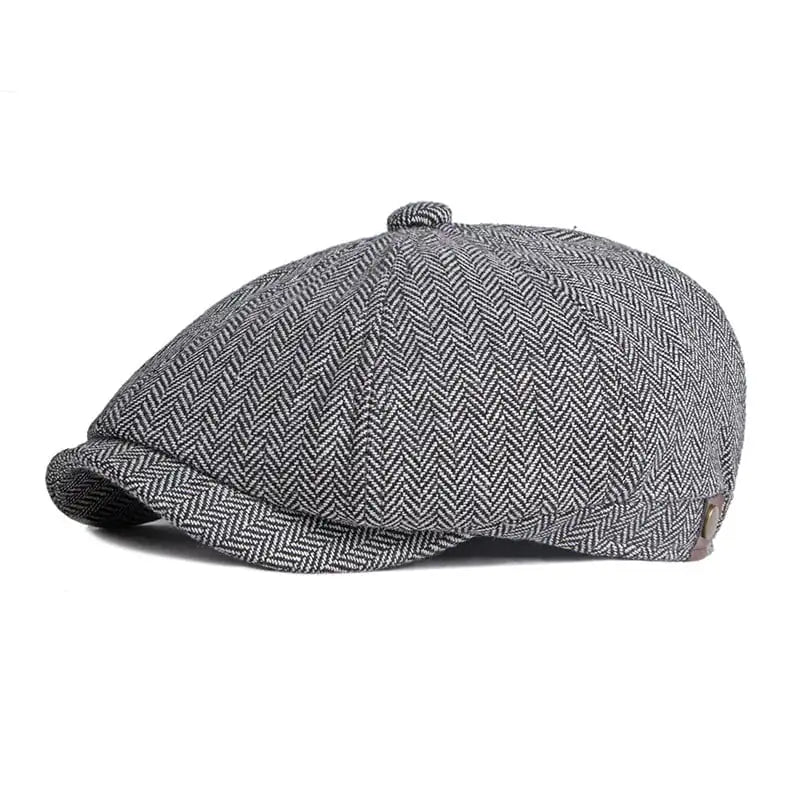 British Retro Octagonal Hat for Men’s Leisure Wear